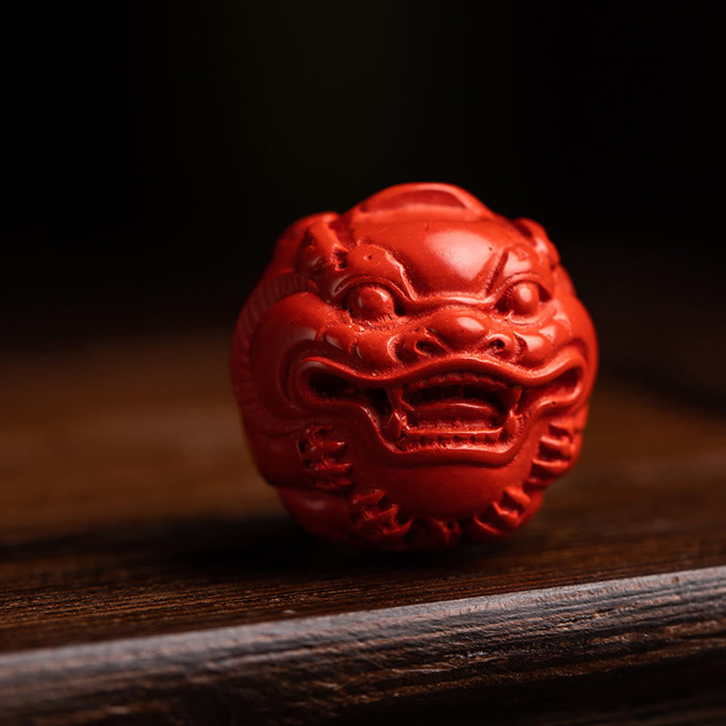 Tibet Om Mani Padme Hum PiXiu Copper Coin Small Leaf Red Sandalwood Cinnabar Protection Key Chain