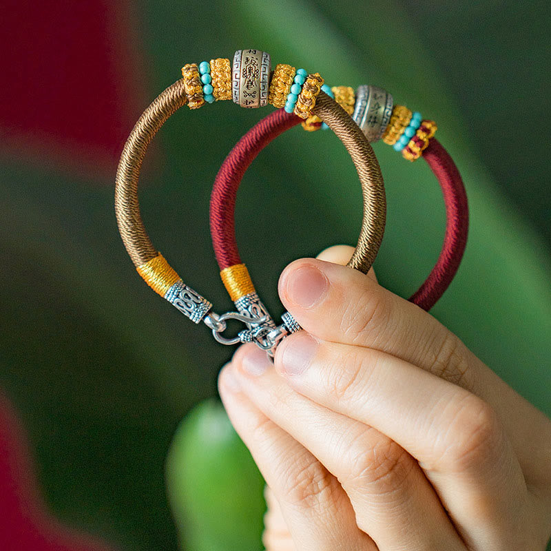 Handmade Tibetan Amulet King Kong Knot Luck Protection Braided Bracelet