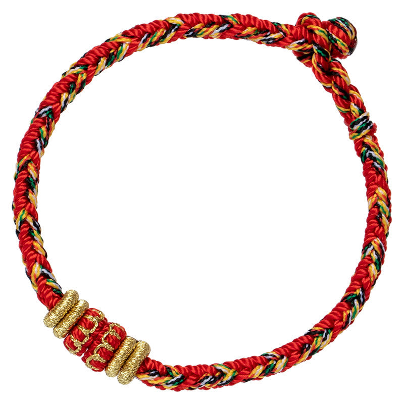 Tibet Handmade Chinese Zodiac Luck Strength Braided String Bracelet