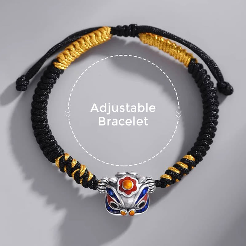 Handmade Dancing Lion Luck Braided String Bracelet