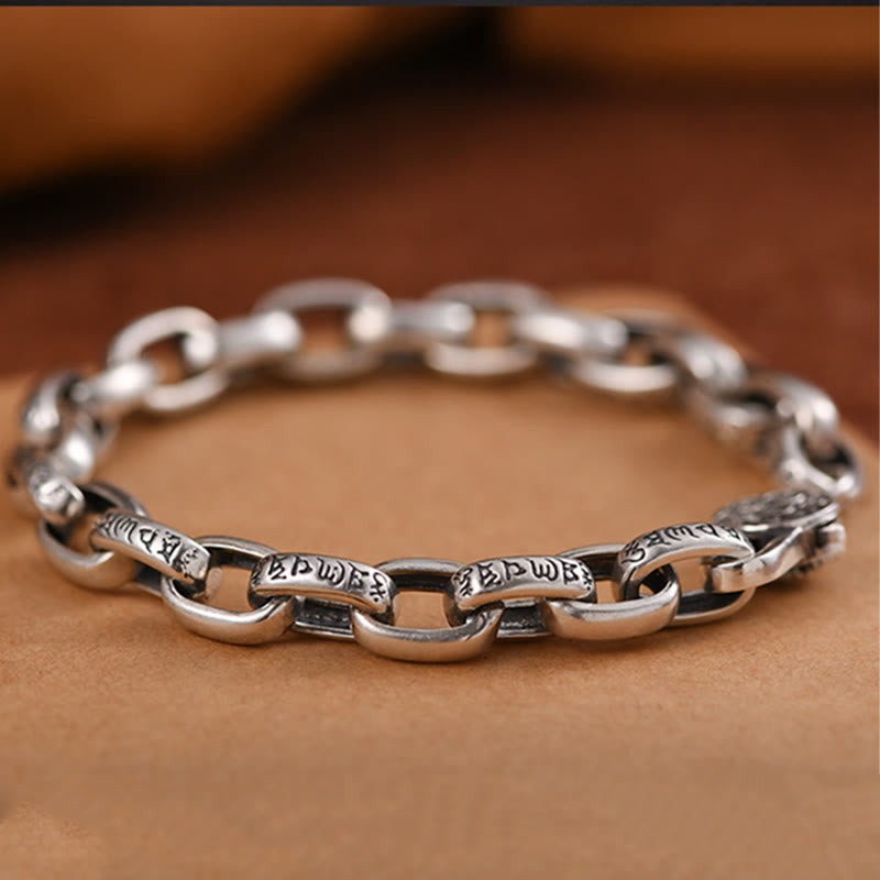 Om Mani Padme Hum Double Dorje Copper Engraved Wisdom Bracelet