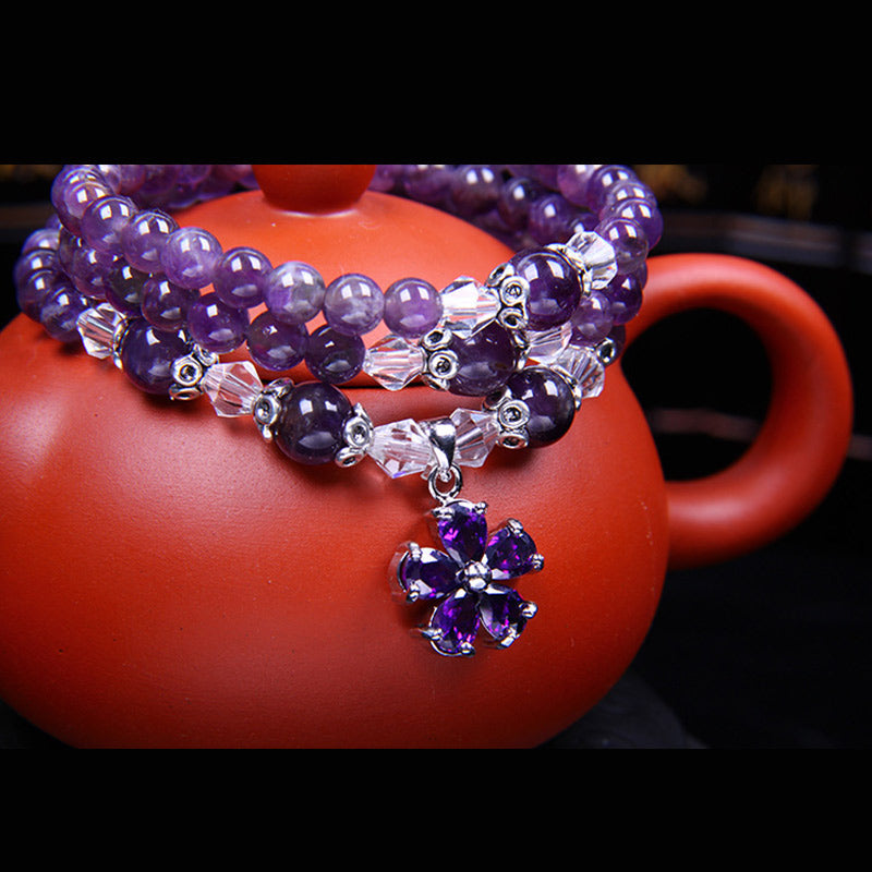 Tibetan Amethyst Blessing Bracelet