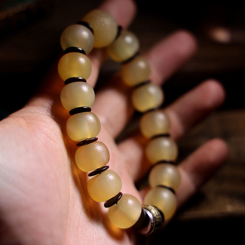 Handmade Tibetan Sheep Horn Om Mani Padme Hum Auspiciousness Bracelet