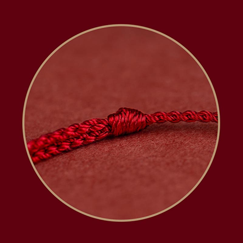 925 Sterling Silver Endless Knot Protection Luck Red String Bracelet Anklet