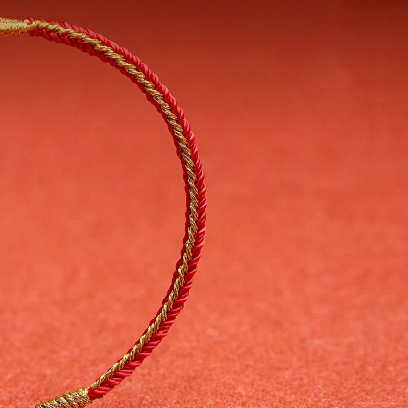 Handmade Chinese Zodiac Rabbit Rooster Rat Horse Dragon Protection Braid String Bracelet