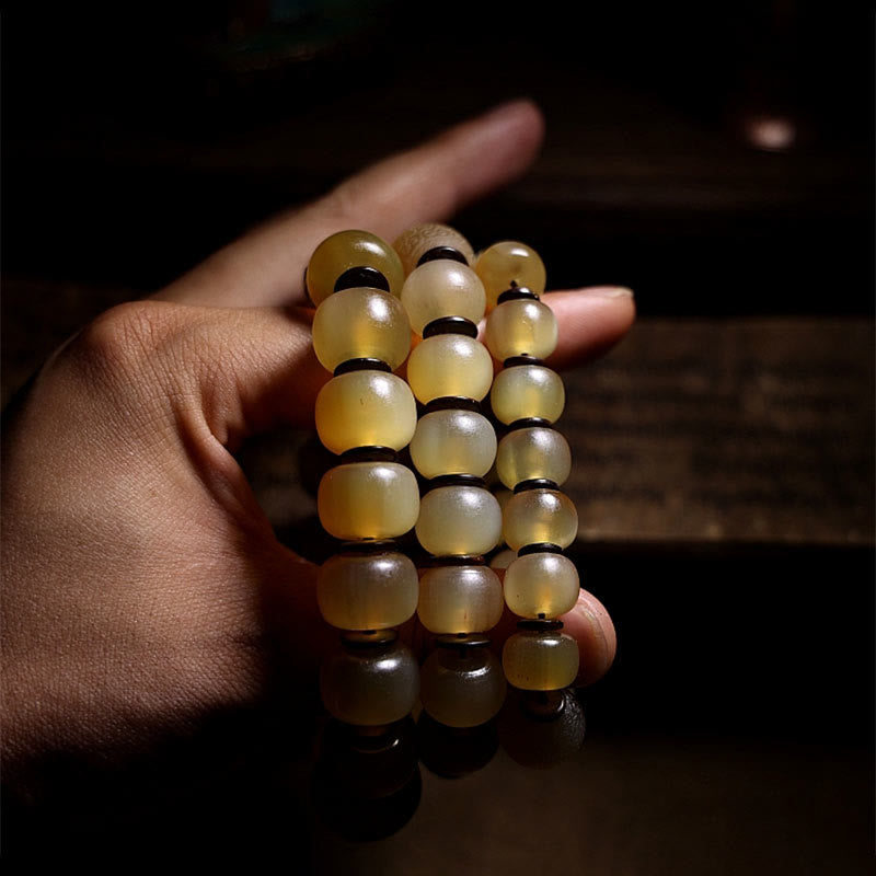 Handmade Tibetan Sheep Horn Om Mani Padme Hum Auspiciousness Bracelet