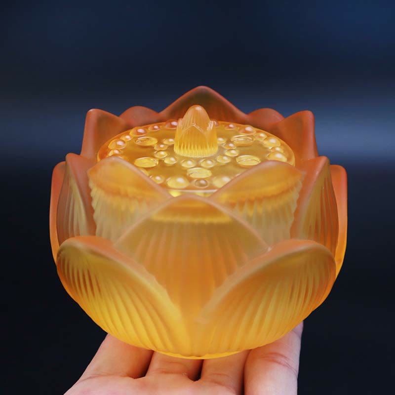 Lotus Liuli Crystal Meditation Incense Burner