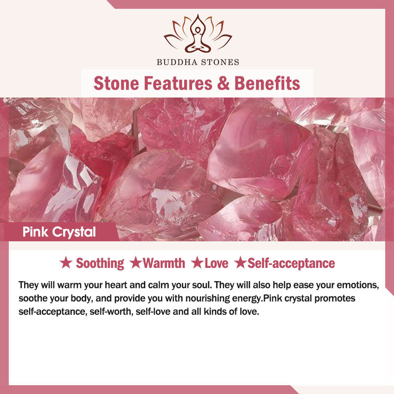 Tibetan Handmade Lotus Pink Crystal Soothing Red String Bracelet (Extra 30% Off | USE CODE: FS30)