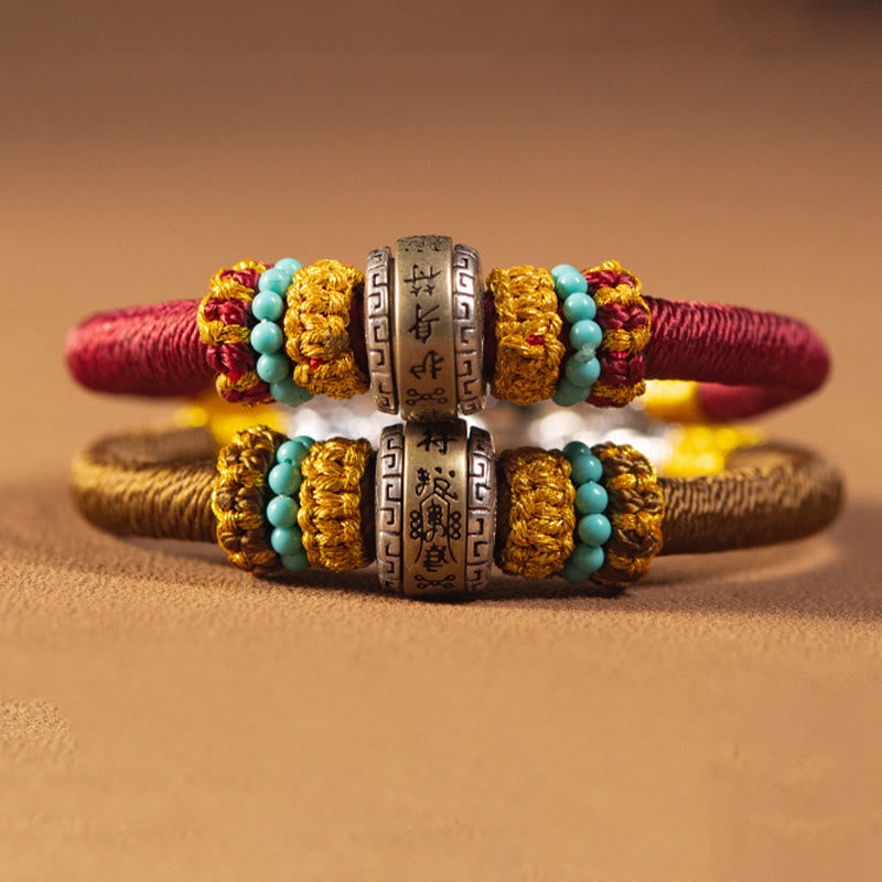 Handmade Tibetan Amulet King Kong Knot Luck Protection Braided Bracelet