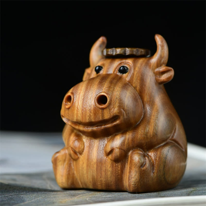 Green Sandalwood Cute Calf Pattern Meditation Backflow Incense Burner Decoration