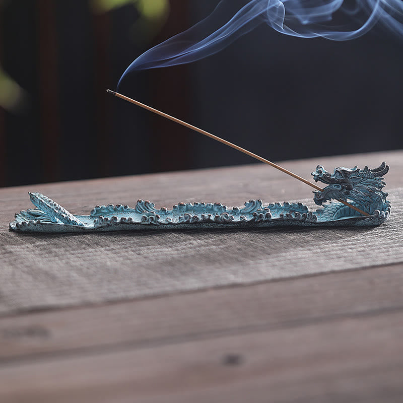 Auspicious Dragon Strength Alloy Incense Burner Decoration