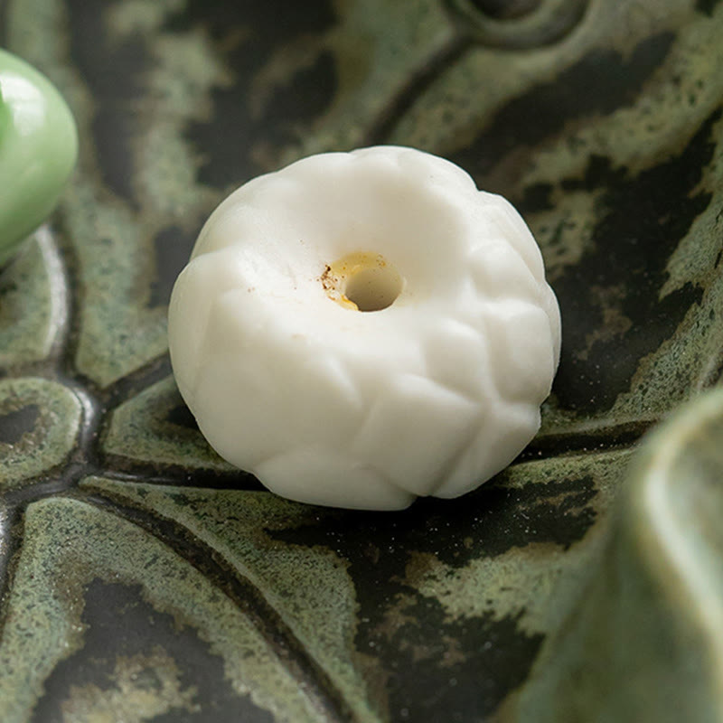 Leaf Meditation Frog Pattern Ceramic Incense Burner Decoration