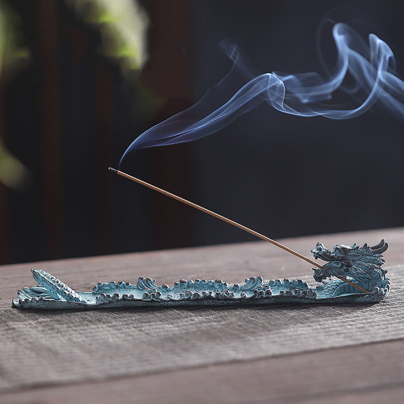 Auspicious Dragon Strength Alloy Incense Burner Decoration