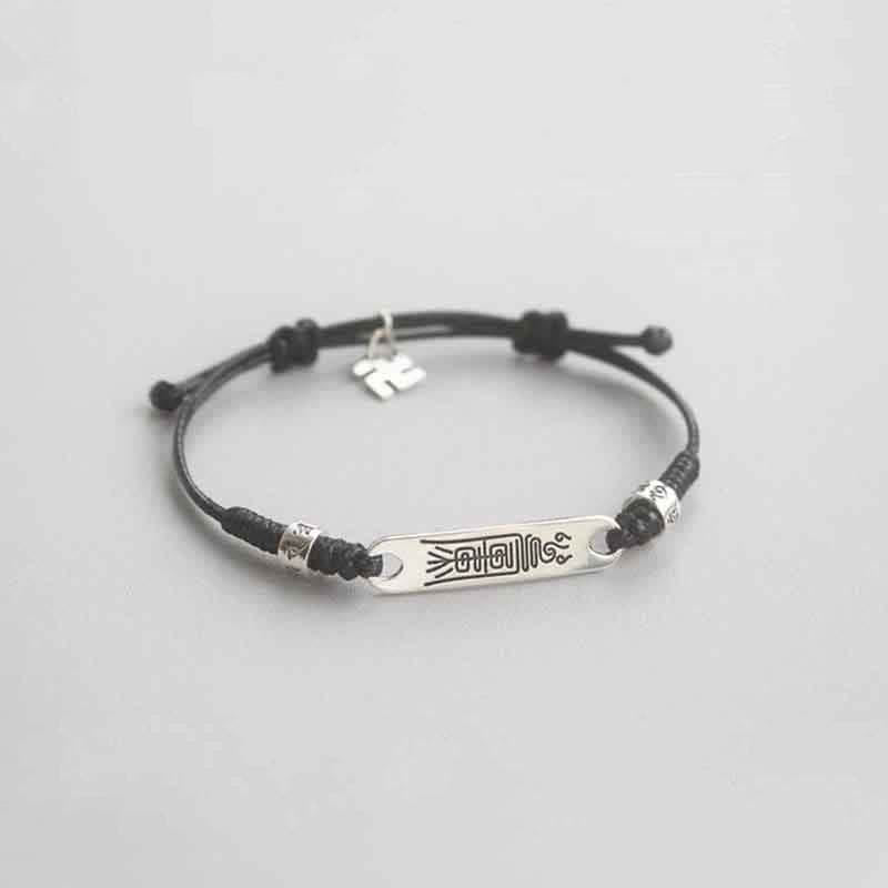 925 Sterling Silver Red String Luck Strength Braid Bracelet