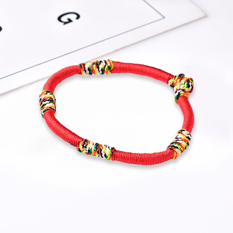 Tibetan Handmade Colorful King Kong Knot Lucky Protection Braid String Bracelet