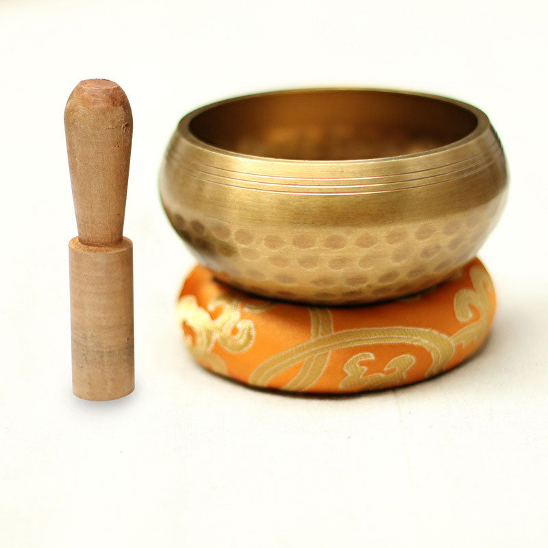 Tibetan Sound Bowl Handcrafted for Relaxation and Mindfulness Meditation Singing Bowl Set