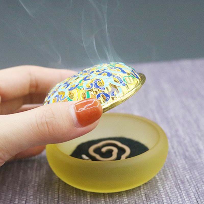 Lotus Liuli Crystal Meditation Incense Burner