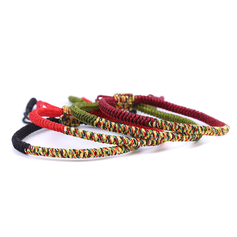 Tibetan Handmade Multicolor King Kong Knot Luck Strength Braided Bracelet