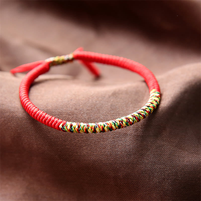 Tibetan Handmade Multicolor King Kong Knot Luck Strength Braided Bracelet