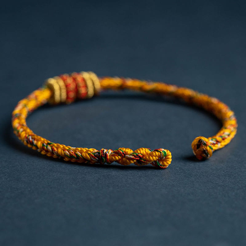 Tibet Handmade Chinese Zodiac Luck Strength Braided String Bracelet