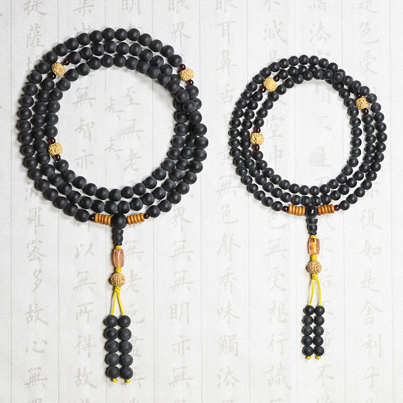Tibetan Mala Cypress Bodhi Seed Red Agate Bracelet