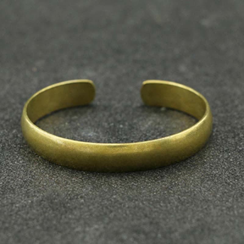 2Pcs Om Mani Padme Hum Dragon Phoenix Copper Leather Peace Cuff Bracelet Bangle