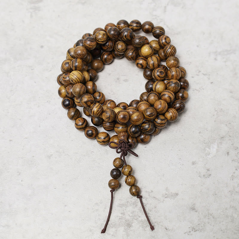 108 Mala Beads Bracelet Prayer Meditation Sandalwood Elastic