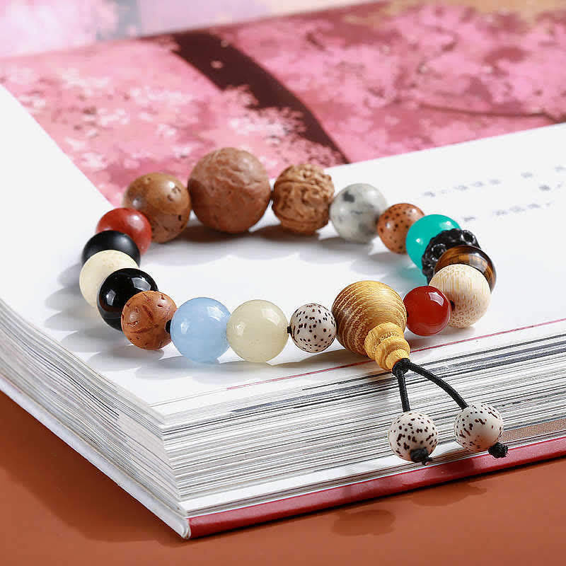 Bodhi Seed Agate Wisdom Harmony Wrist Mala Bracelet