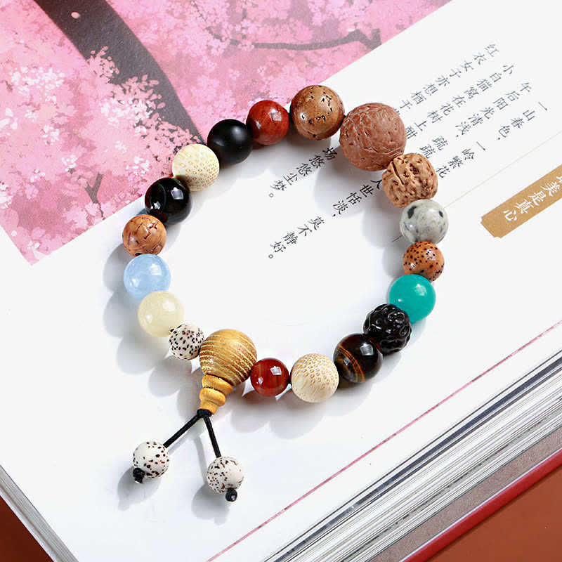Bodhi Seed Agate Wisdom Harmony Wrist Mala Bracelet