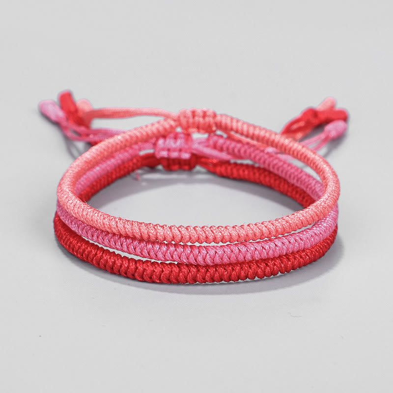 Tibetan 3Pcs King Kong Knot Protection Braided Bracelet