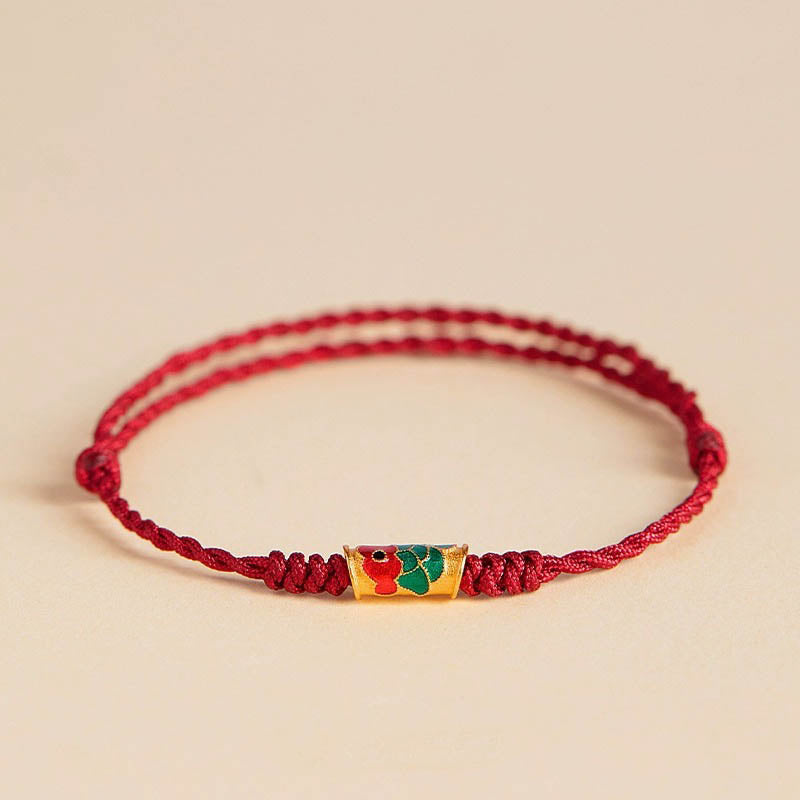 Handcrafted Koi Fish Wealth Prosperity Braided Rope Bracelet