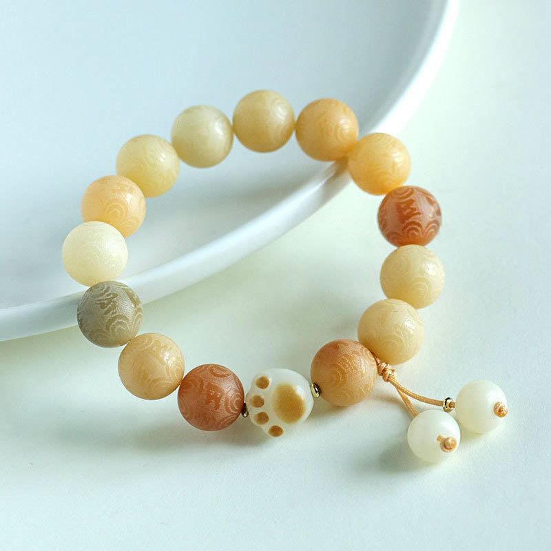 Bodhi Seed Om Mani Padme Hum Carved Harmony Bracelet