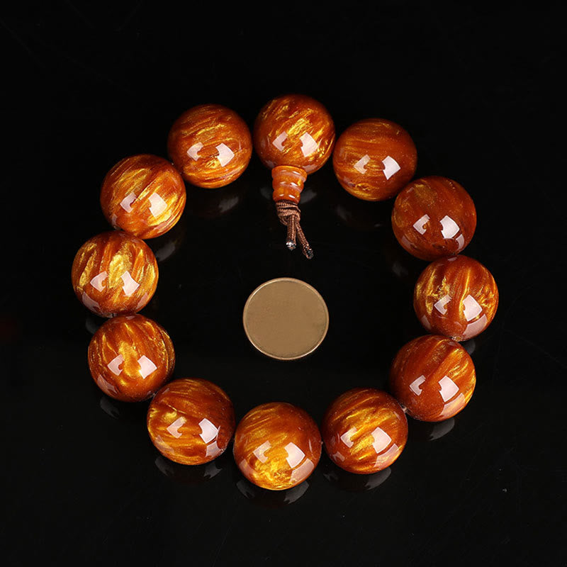 Golden Sea Willow Success Positive Bracelet Mala