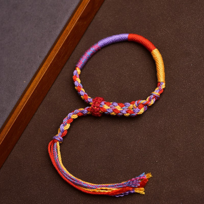 Tibetan Multicolor Rope Folk Inspired Bracelet