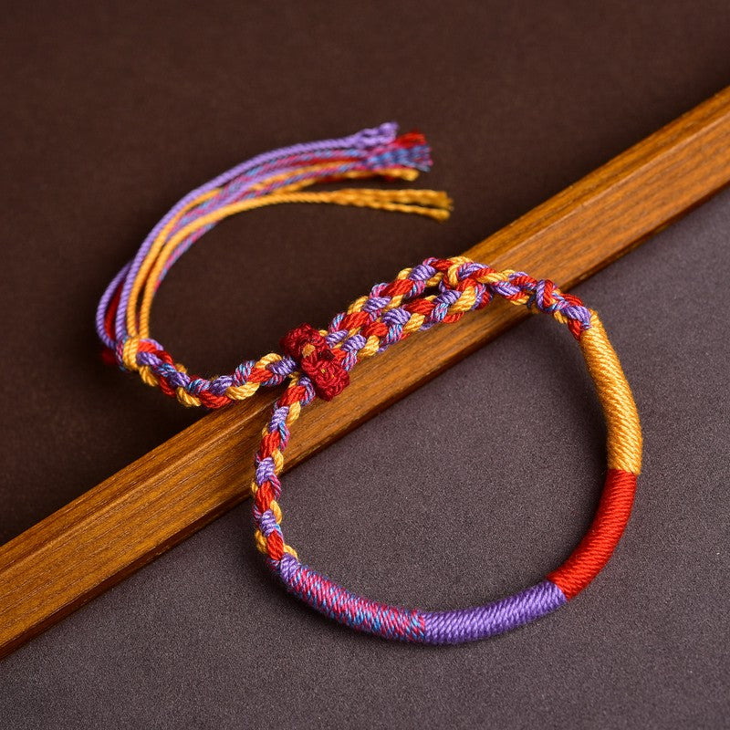 Tibetan Multicolor Rope Folk Inspired Bracelet