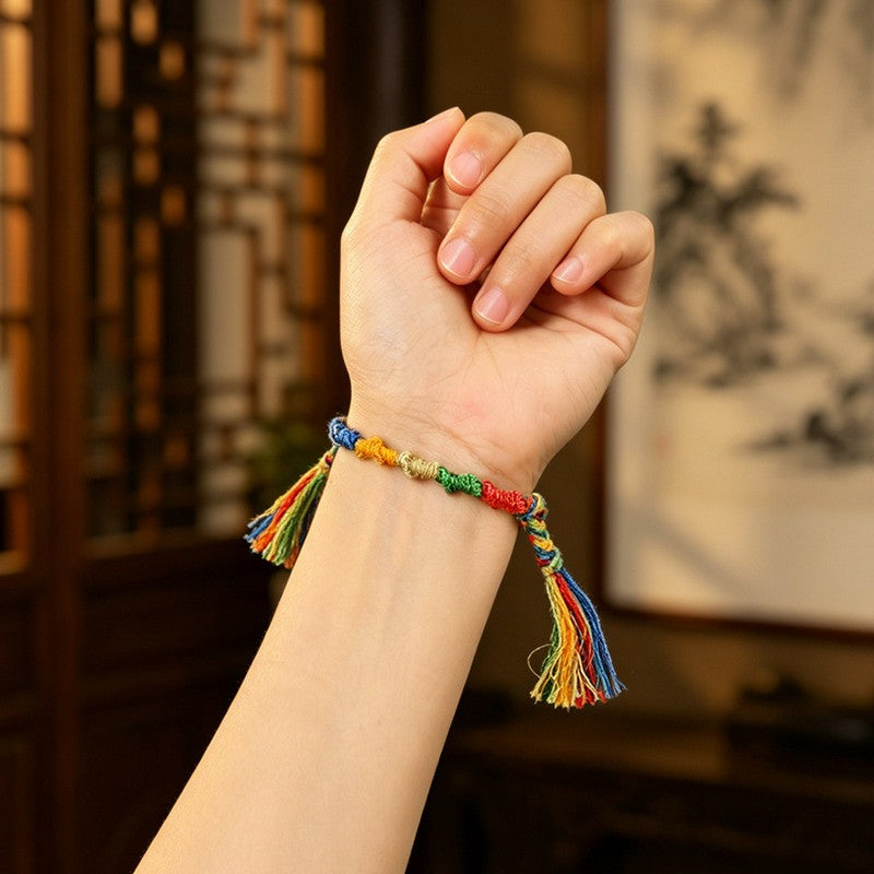 Multicolor Rope Dragon Good Luck Tibetan Bracelet