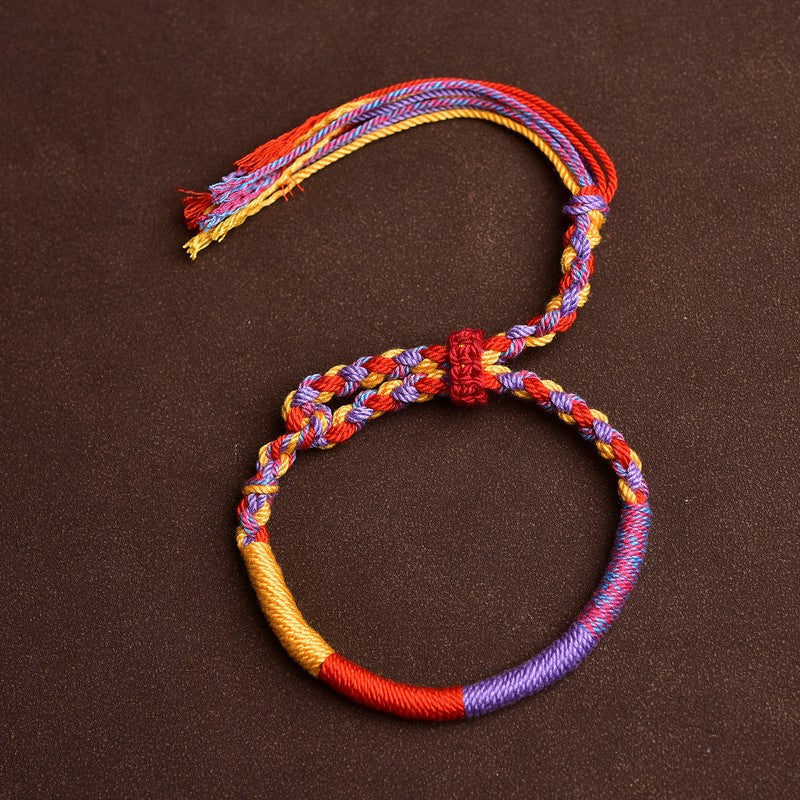 Tibetan Multicolor Rope Folk Inspired Bracelet