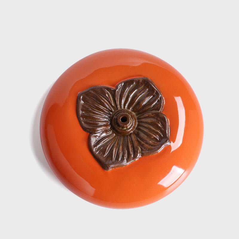 Persimmon Ceramic Meditation Incense Burner Incense Holders