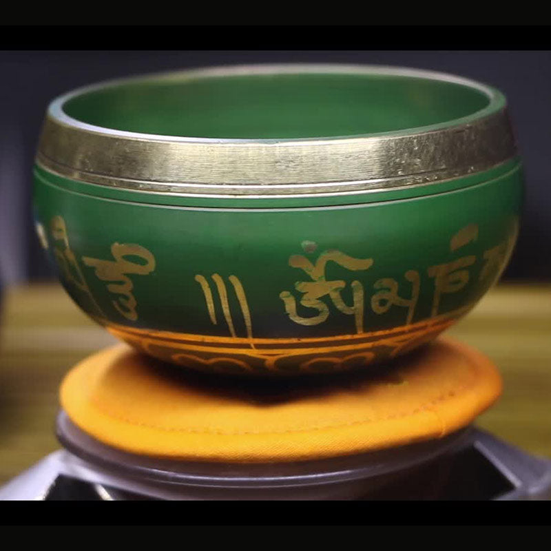 Tibetan Meditation Sound Bowl Handcrafted for and Mindfulness Support Protection Singing Bowl Set