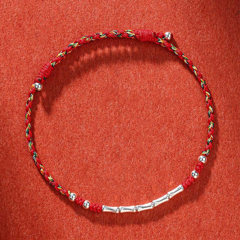 Tibet Handmade Multicolored Bamboo Protection Braided String Bracelet