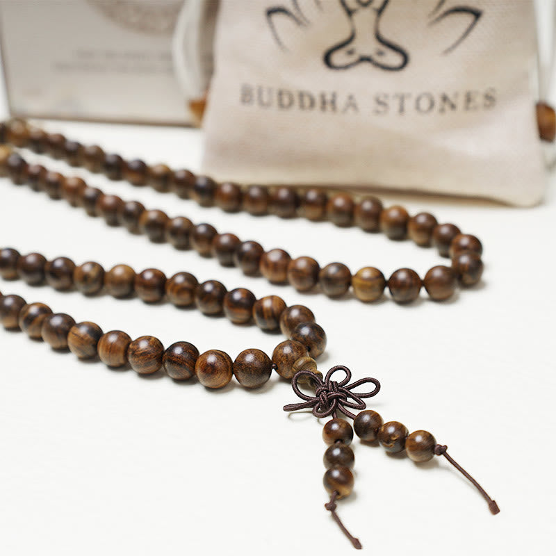 108 Mala Beads Bracelet Prayer Meditation Sandalwood Elastic