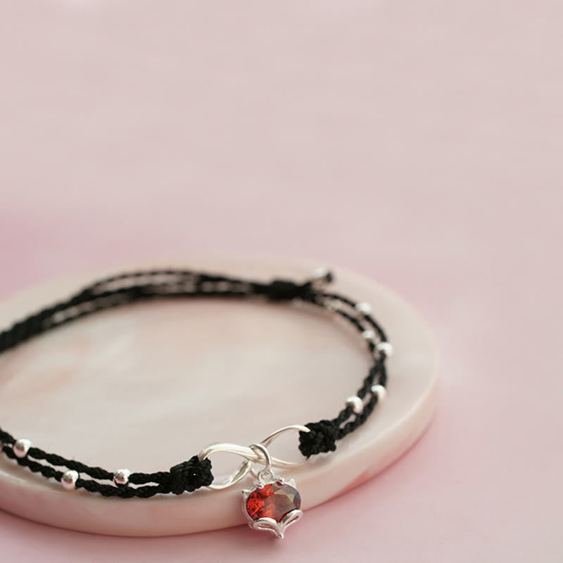Love Heart Infinity Symbol Braided String Anklet