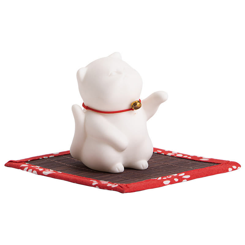 Mini Cute Cat Ceramic Incense Burner Desk Decoration