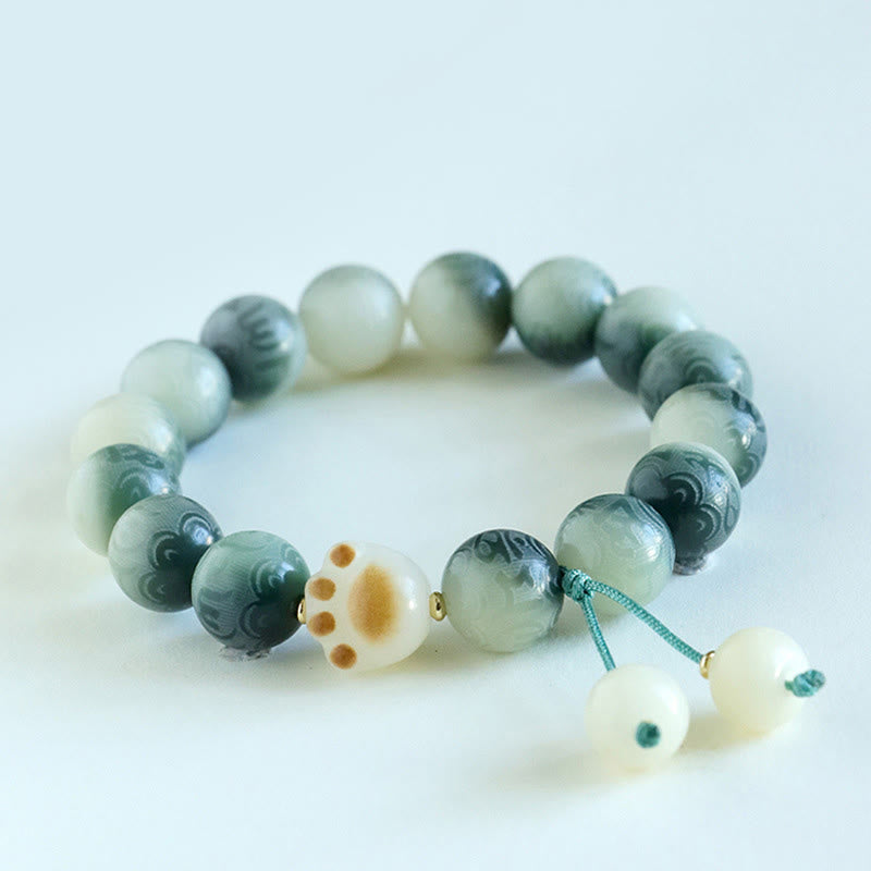 Bodhi Seed Om Mani Padme Hum Carved Harmony Bracelet