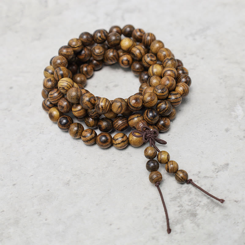 108 Mala Beads Bracelet Prayer Meditation Sandalwood Elastic
