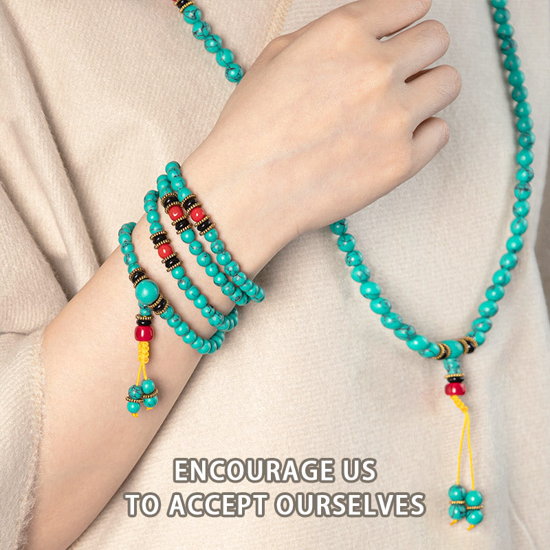 Tibetan Turquoise Mala Bracelet