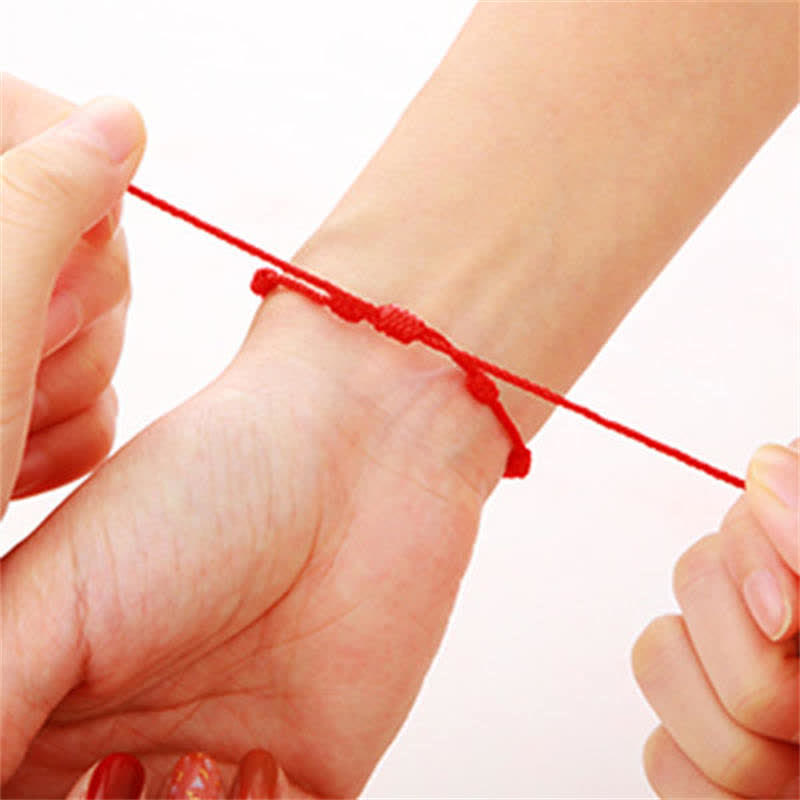4Pcs Evil Eye Seven Knot Red String Protection Bracelet