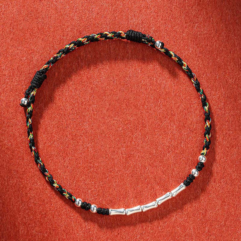 Tibet Handmade Multicolored Bamboo Protection Braided String Bracelet