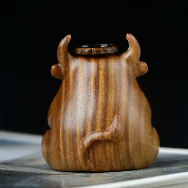 Green Sandalwood Cute Calf Pattern Meditation Backflow Incense Burner Decoration
