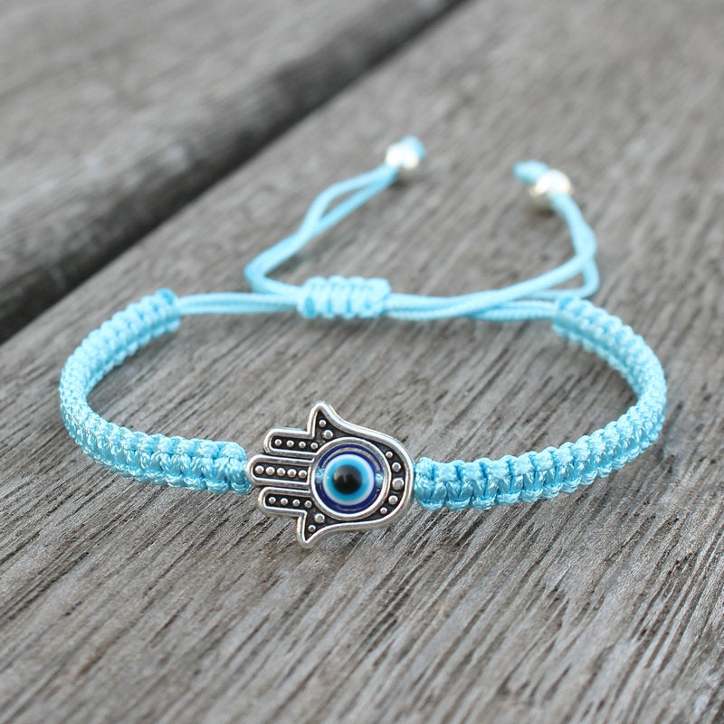 Handmade Hamsa Symbol Protection Luck String Bracelet